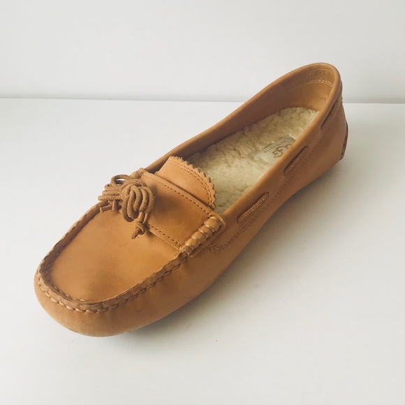 UGG Brown Leather Shoes Size 10 - Picture 2 of 8